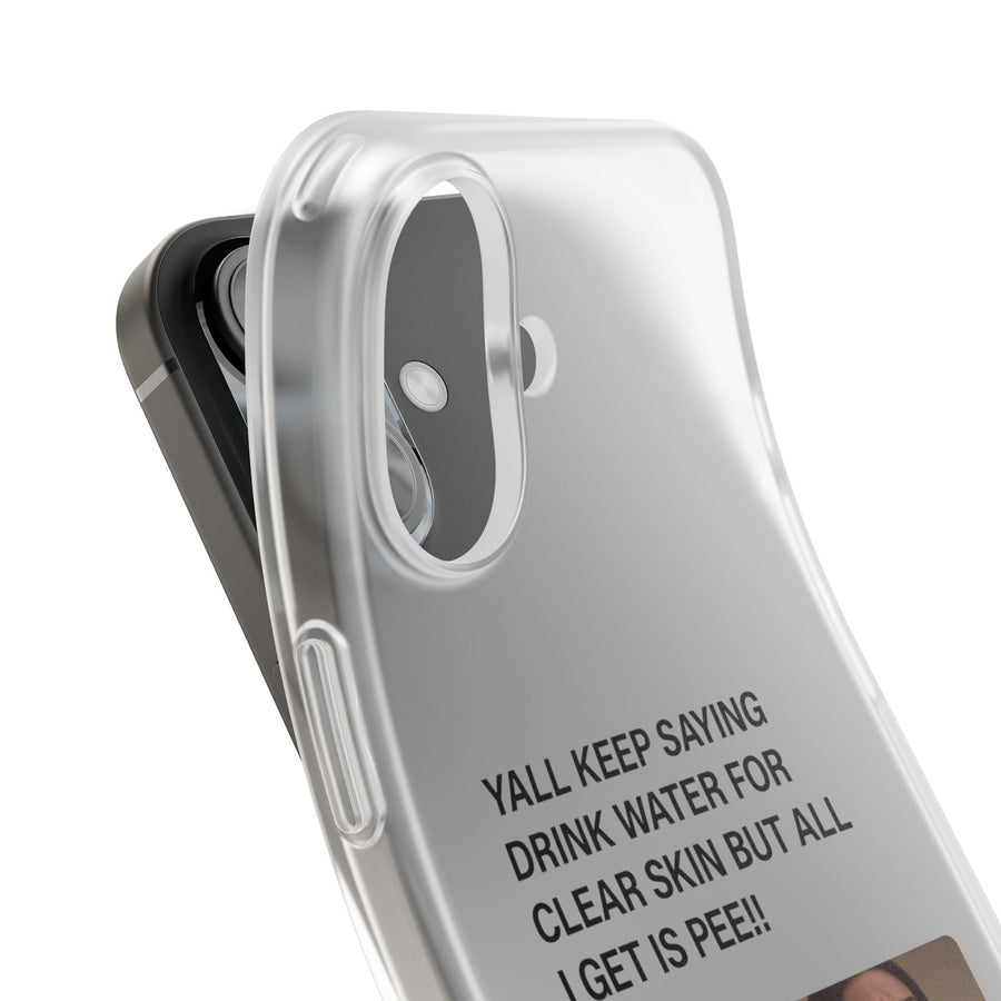 Coque de téléphone mème « Soins de la peau » – « Je ne fais que pisser ! » | Prendre soin de soi avec humour