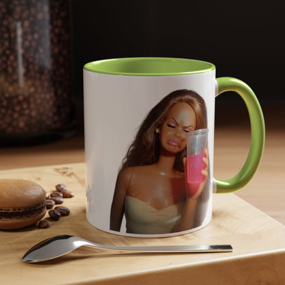 Doll Meme Barbicore Tasse | Lustiger Puppen Pink Drink Kaffeebecher | Meme Geschenk für Frauen & Beste Freundin