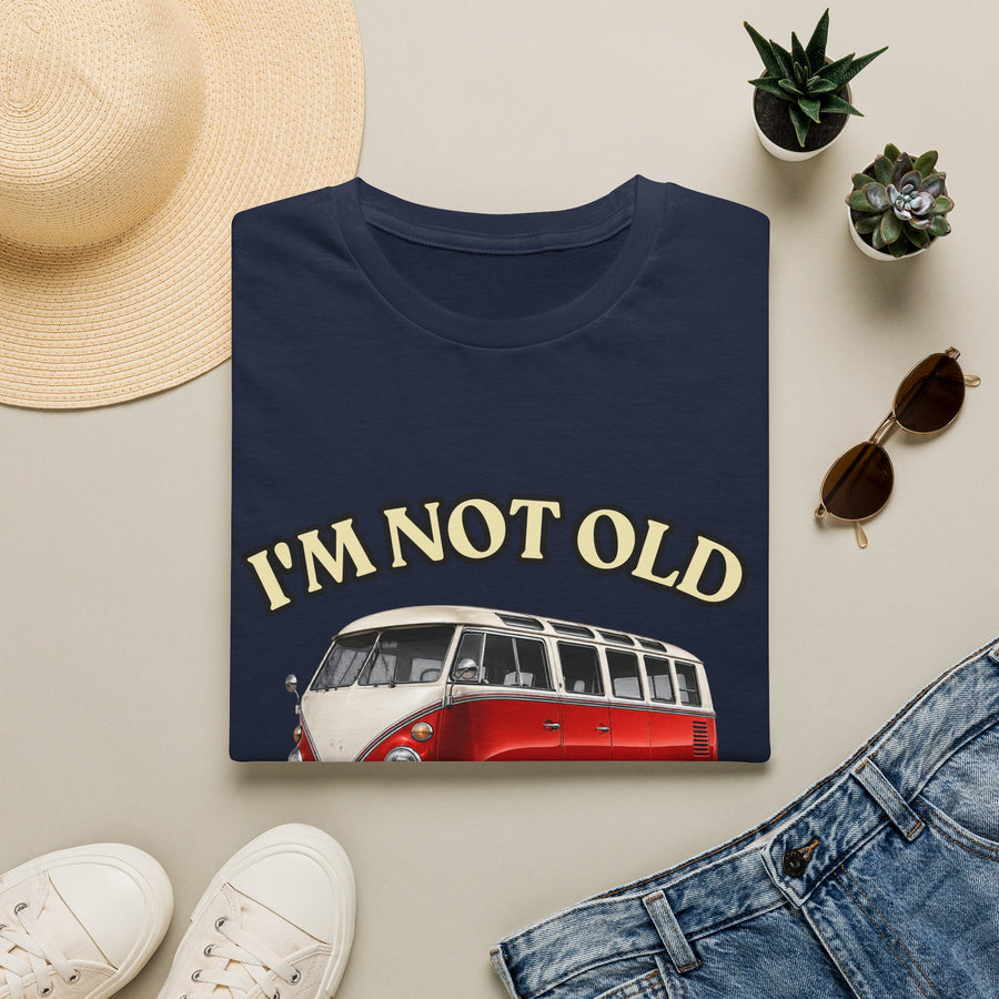 True Insights T-Shirt Baujahr 1976 Classic Bus Oldtimer, Vintage Spruch als Geburtstagsgeschenk