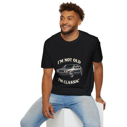 VW Golf 1 Oldtimer T-Shirt "I'm Not Old I'm Classic" - Retro Auto Shirt für Klassiker-Fans & Geburtstag