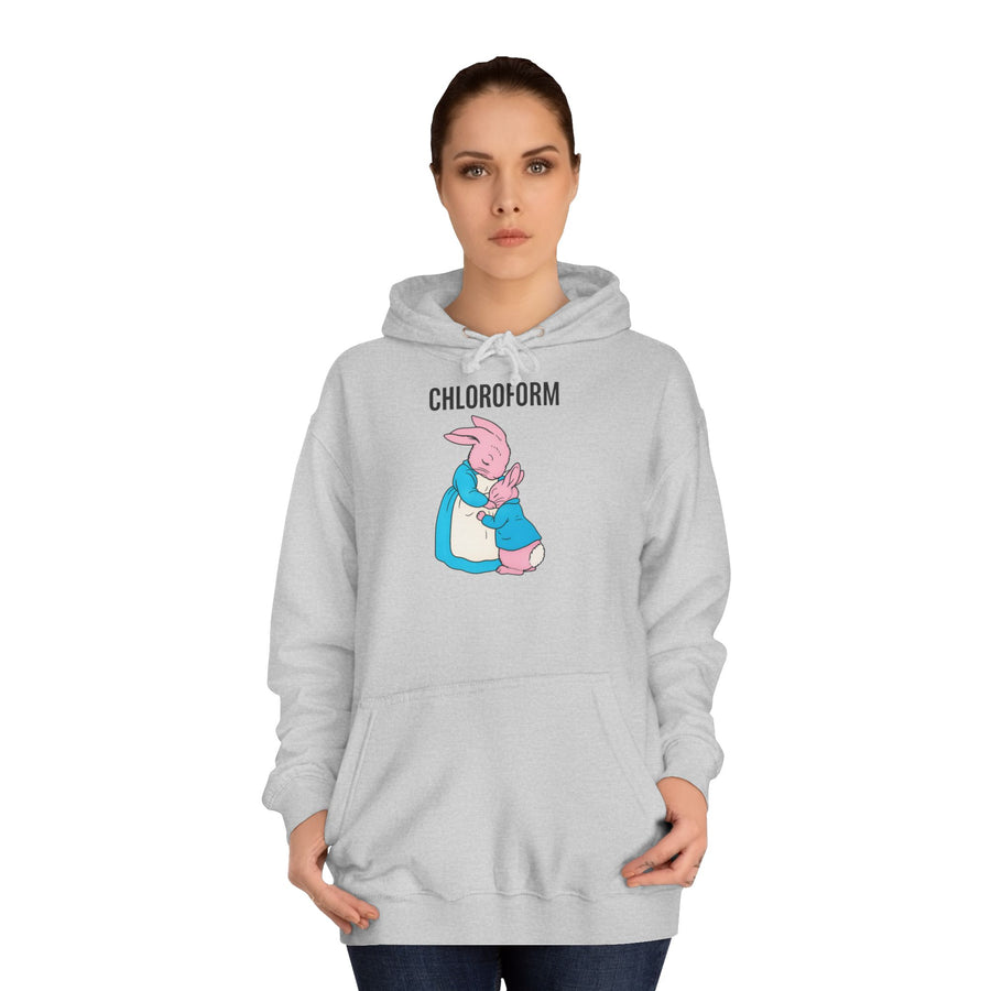CHLOROFORM Konijn Hoodie – Zwarte humor met konijntjes-motief