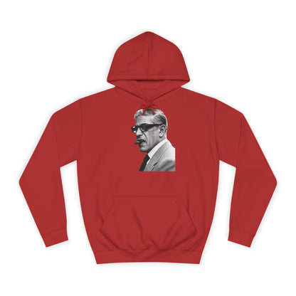 Aristoteles Onassis Hoodie – Ikonisches Portrait mit Zigarre & Brille | Vintage Schwarz-Weiß Kult Kapuzenpullover
