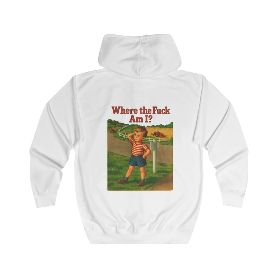 True Insights Where the F*ck Am I? Zip-Hoodie – Vintage-Motiv mit nostalgischem Lost-Boy