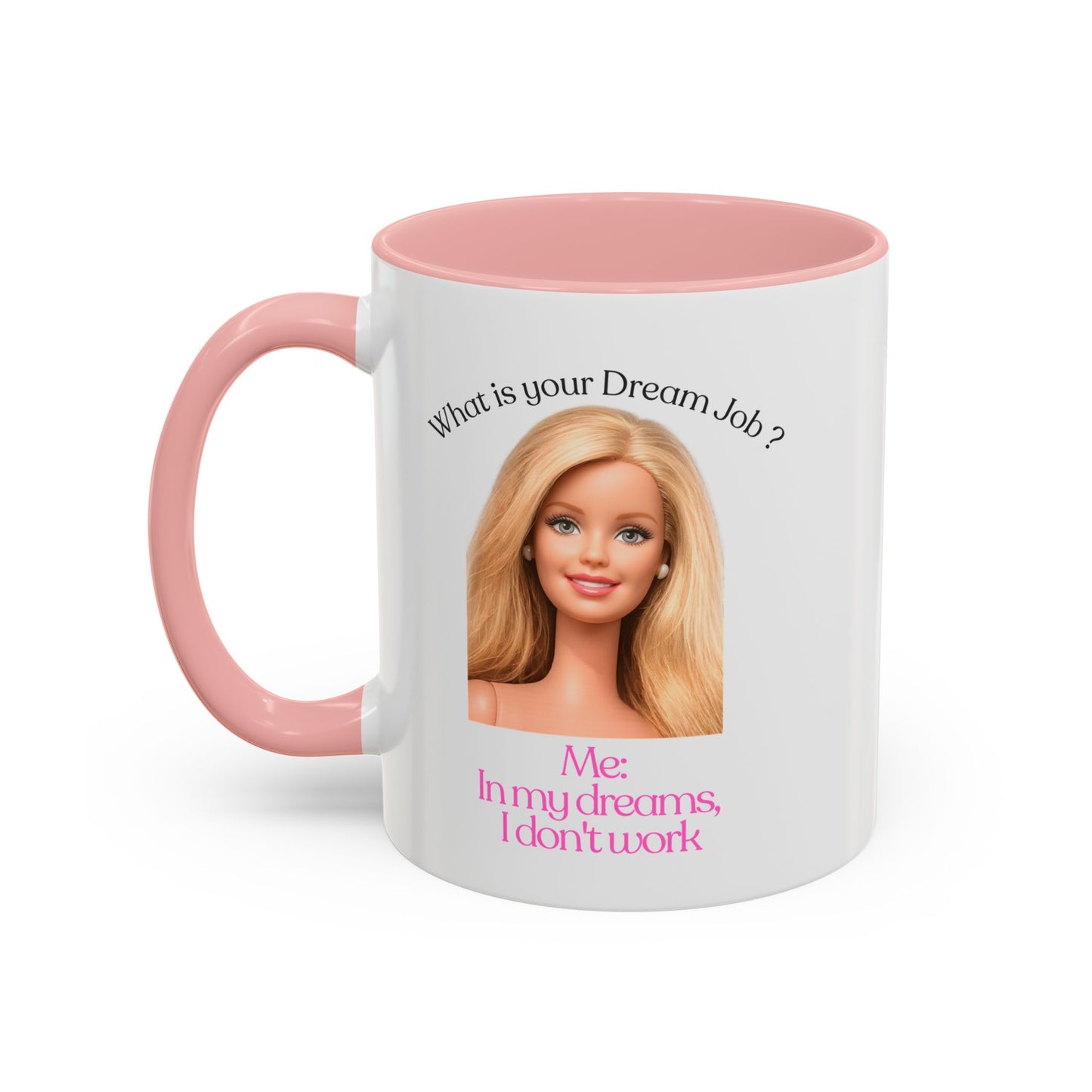Lustige Tasse "In my dreams I don't work" - Witziger Spruch Kaffeebecher als Geschenk für faule Tage & Arbeitsmuffel