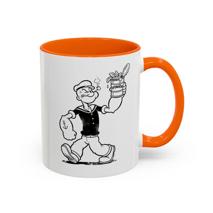 Popeye Spinat Dose Tasse – Comic Kult Kaffeebecher für Fans von Retro-Cartoons & starkem Kaffeegenuss