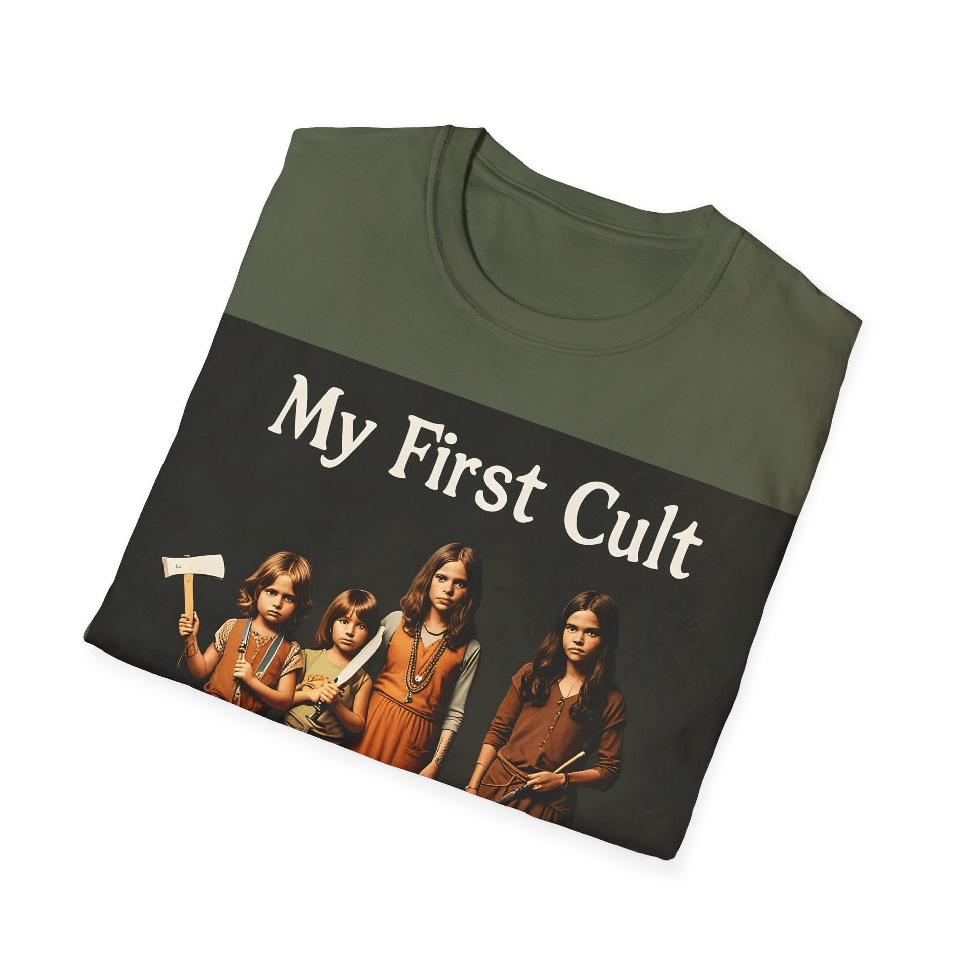 Cult Statement Tee - My First Cult T-Shirt – Freches Satire-Design für mutige Statements | True Insights
