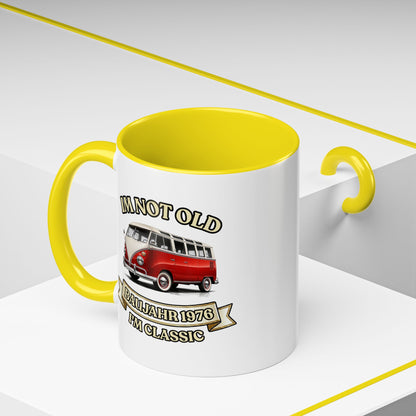 Tasse Baujahr 1976 Retro Bus - I'm Not Old I'm Classic - Geschenk zum 50. Geburtstag für Oldtimer Fans