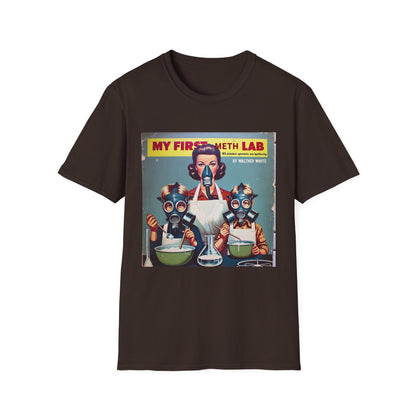 Retro My First Meth Lab T-Shirt - Front Style – Freches Satire-Design für mutige Statements | True Insights