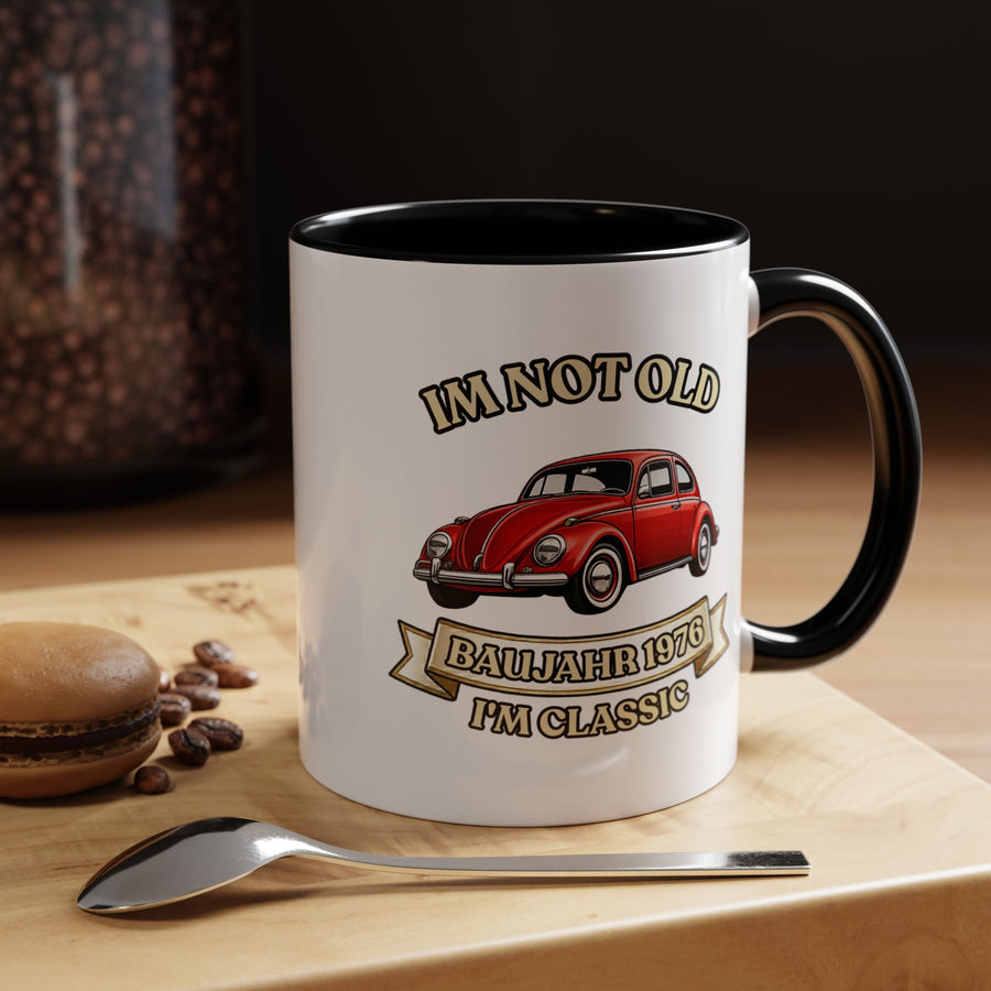 Mug Année 1976 - I'm Not Old I'm Classic - Coccinelle Rouge Vintage - Cadeau 50 ans