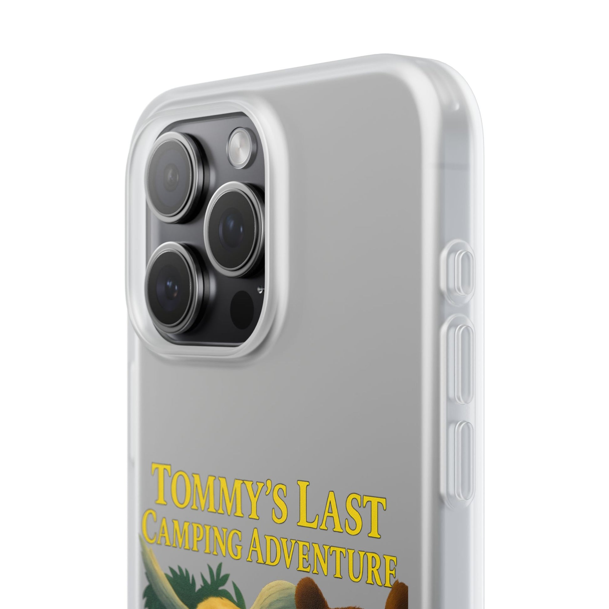 Tommy’s Last Camping Adventure Handyhülle – Schwarzer Humor trifft Retro-Kinderbuch-Look-Phone Case-True Insights