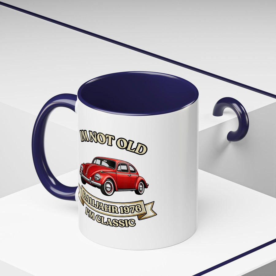 Mug Année 1976 - I'm Not Old I'm Classic - Coccinelle Rouge Vintage - Cadeau 50 ans