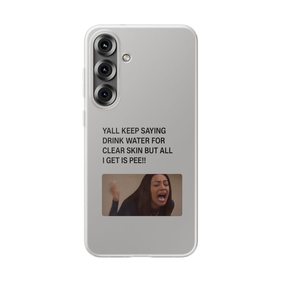 Coque de téléphone mème « Soins de la peau » – « Je ne fais que pisser ! » | Prendre soin de soi avec humour