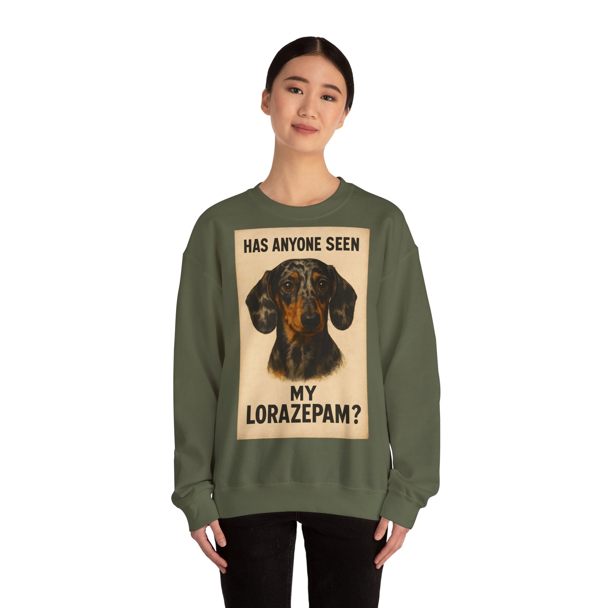 Dackel Sweatshirt – „Has anyone seen my Lorazepam?“ | Lustiger Pullover für Hundefreunde mit schwarzem Humor – Lustiges Sweatshirt | True Insights – Bild 42