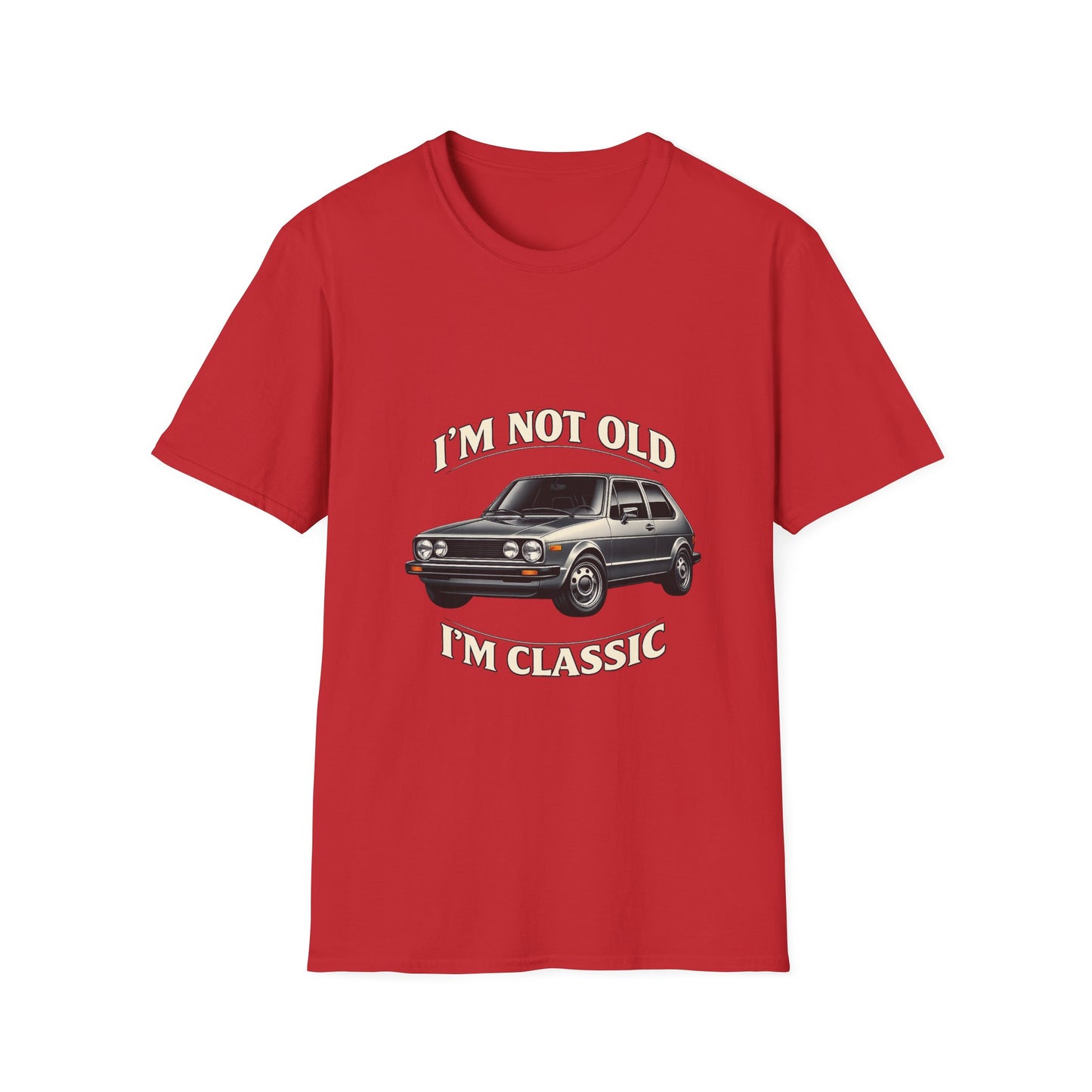 VW Golf 1 Oldtimer T-Shirt "I'm Not Old I'm Classic" - Retro Auto Shirt für Klassiker-Fans & Geburtstag