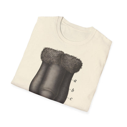 T-Shirt: „Fig. 87 – Die männlichen äußeren Geschlechtsorgane“ – Freches Satire-Design für mutige Statements | True Insights