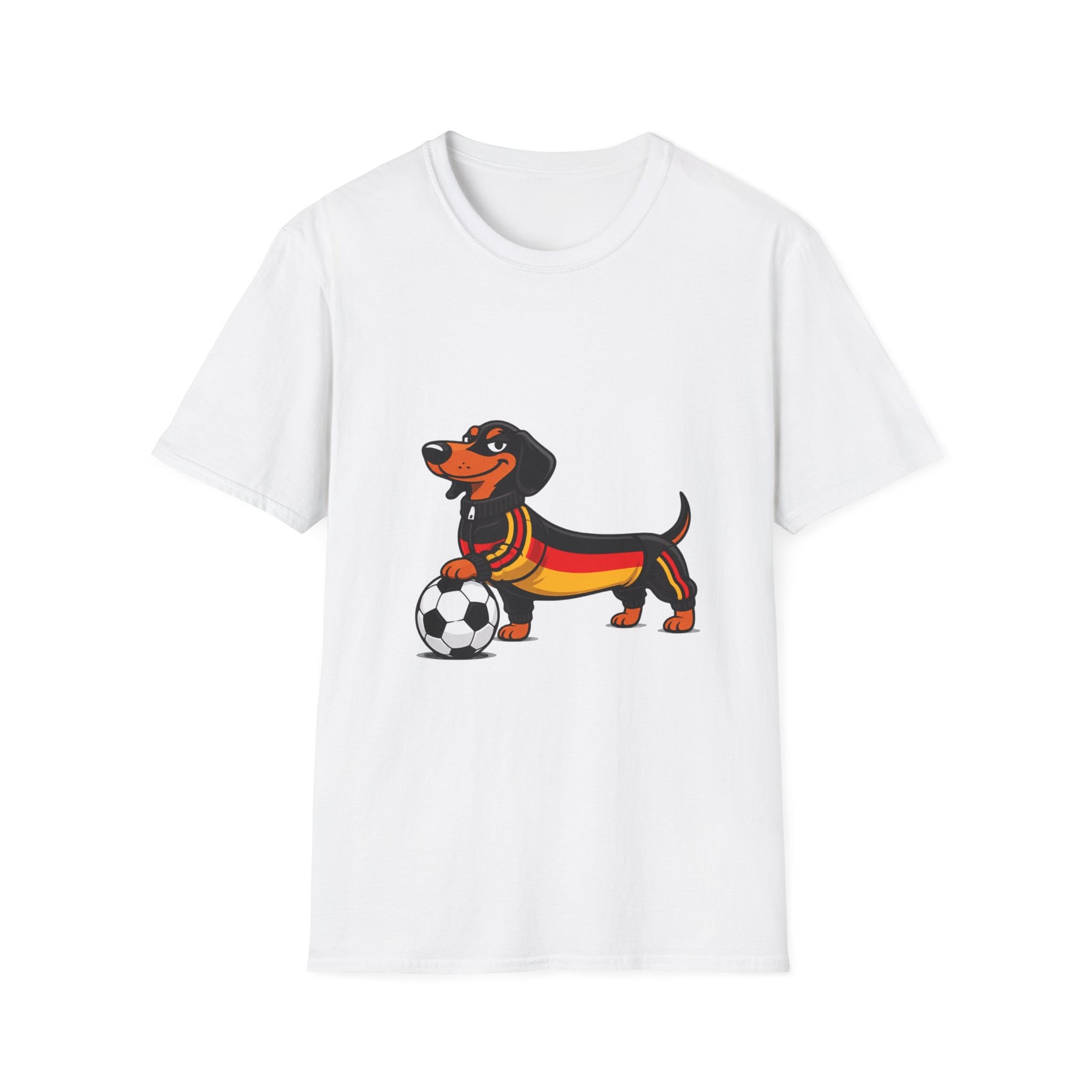 True Insights Unisex T-Shirt Fußball Dackel WM 2026 Deutschland-Motiv in White