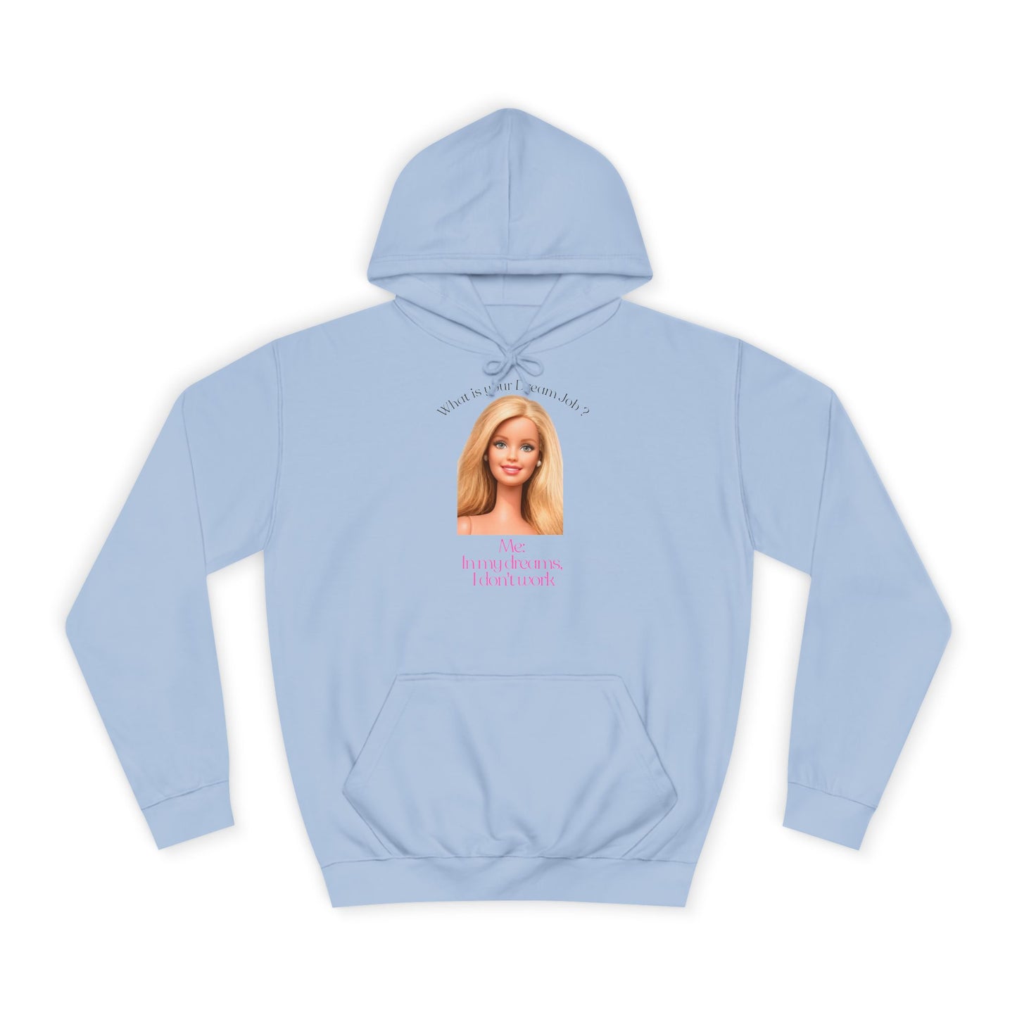 Lustiges Hoodie 'In my dreams I don't work' – Witziger Spruch Traumjob Kapuzenpullover für Faulenzer & Antiarbeit-Fans
