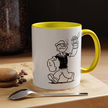 Popeye Spinat Dose Tasse – Comic Kult Kaffeebecher für Fans von Retro-Cartoons & starkem Kaffeegenuss