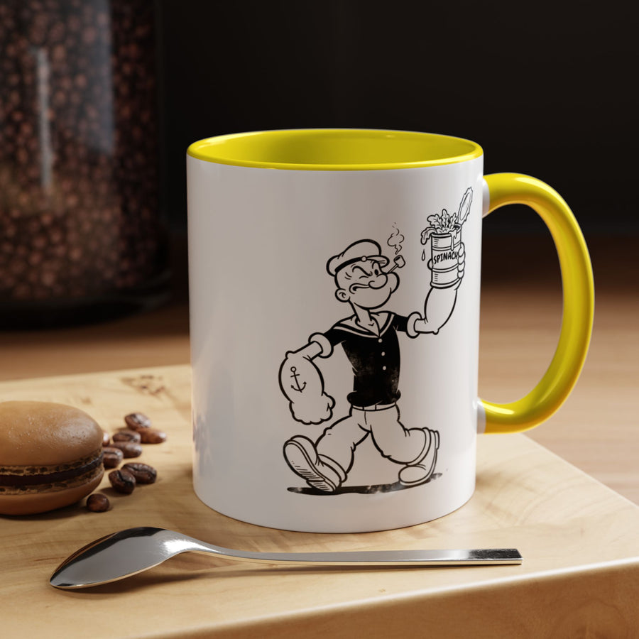 Popeye Spinat Dose Tasse – Comic Kult Kaffeebecher für Fans von Retro-Cartoons & starkem Kaffeegenuss