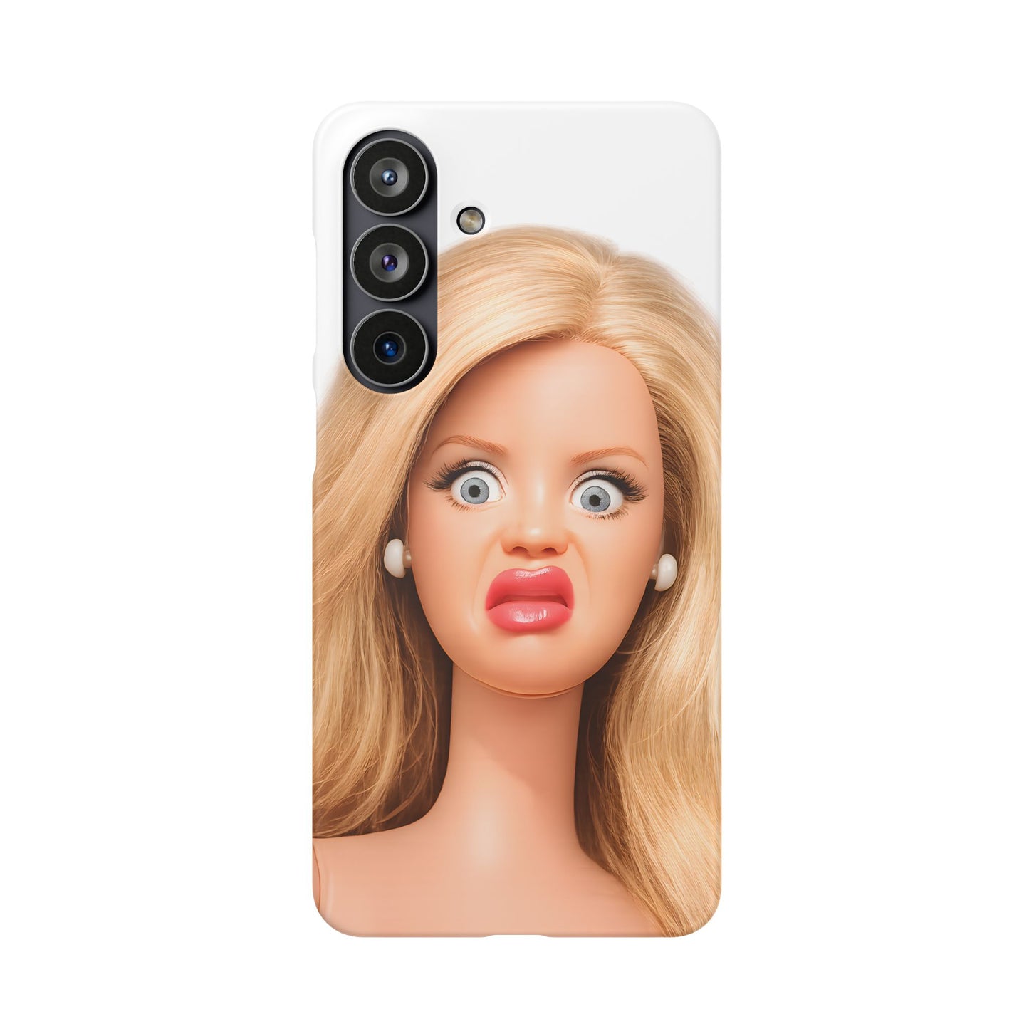 Lustige Handyhülle mit schockiertem Puppen-Gesicht – Meme Handy Case für Humor-Fans & witzige Geschenkidee