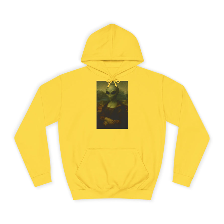 Mona Alien Hoodie – Kunstparodie mit Außerirdischer