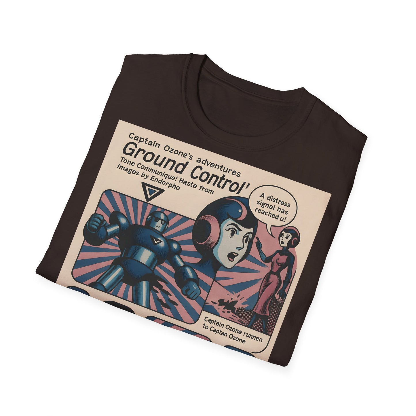 Captain Ozone T-Shirt – Retro Sci-Fi Comic Design | Ground Control Edition – Freches Satire-Design für mutige Statements | True Insights
