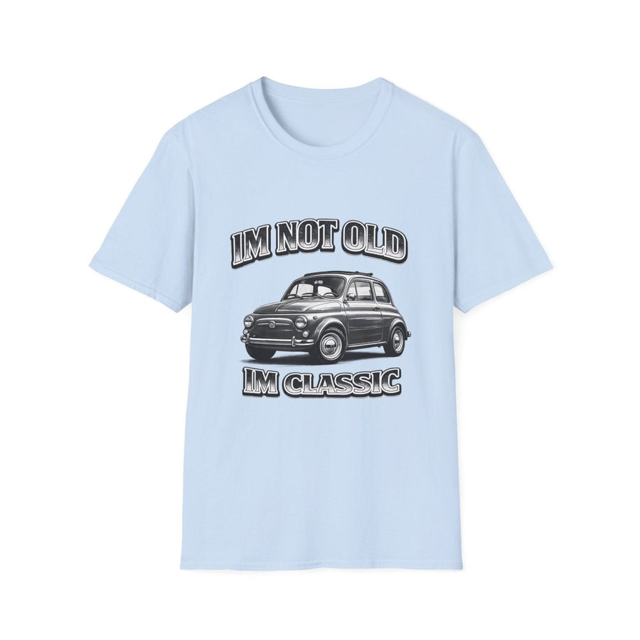 True Insights T-Shirt italienischer Oldtimer Retro Spruch I'm Not Old I'm Classic in Hellblau