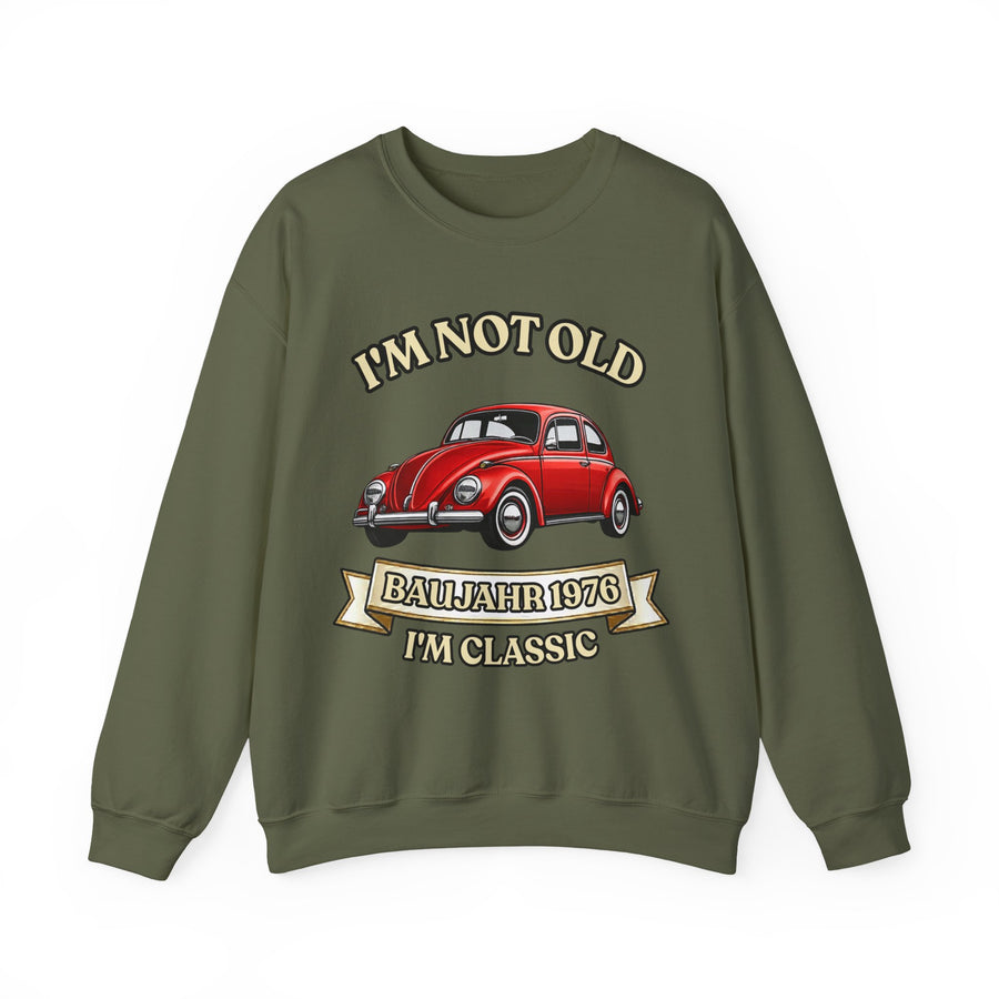 Born in 1976 Sweatshirt – 50th Birthday Gift | VW Beetle