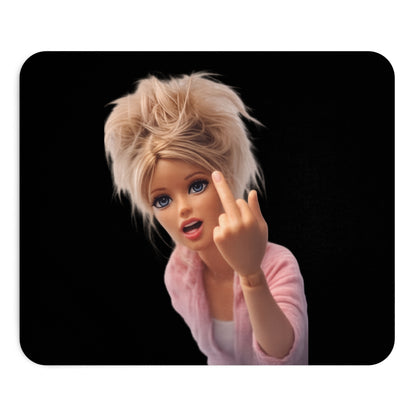 Funny Middle Finger Barbie Mouse Pad — Sassy Desk Accessory