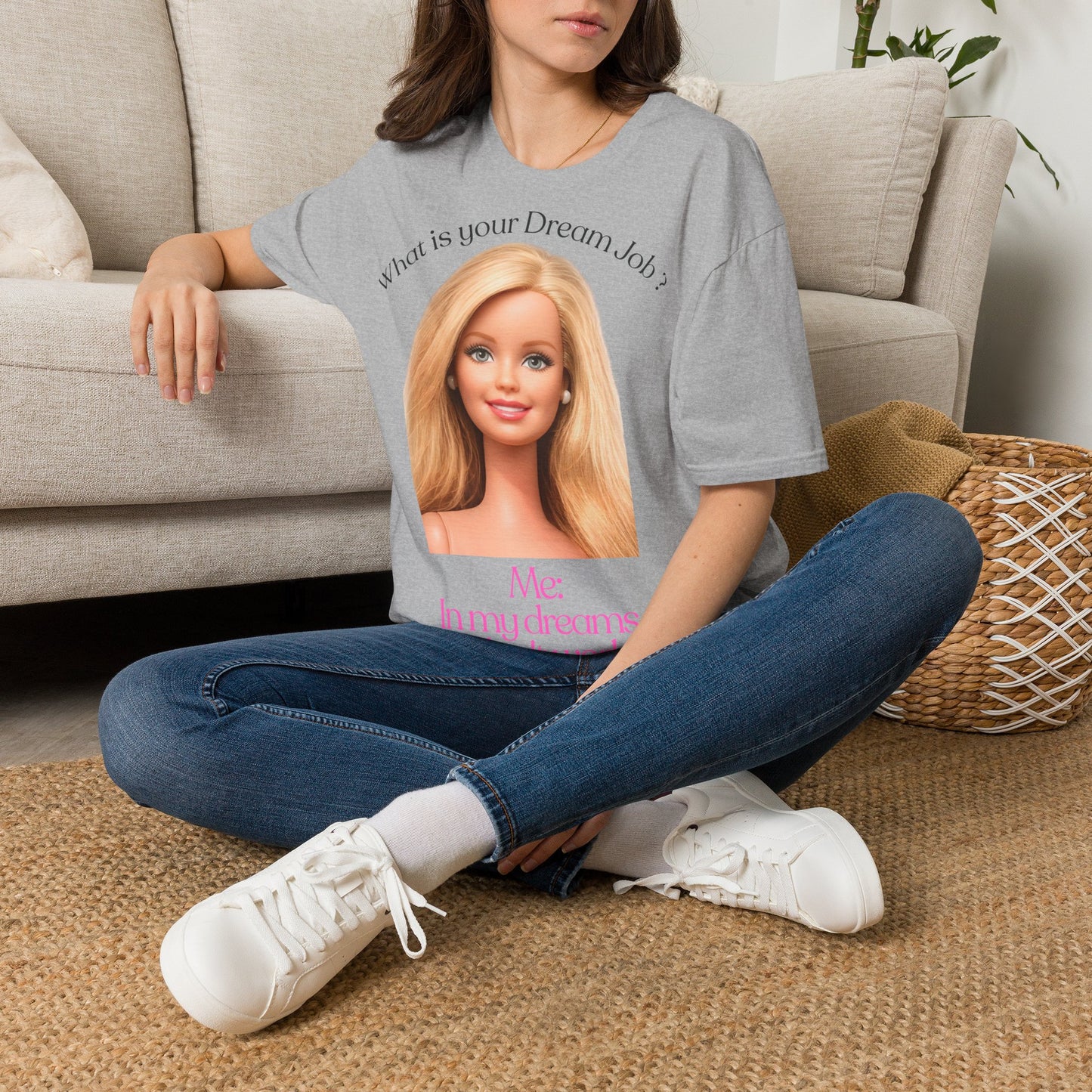 Lustiges T-Shirt 'In my dreams I don't work' – Anti-Arbeit Spruch Shirt für faule Tage, Bürohumor & Geschenk