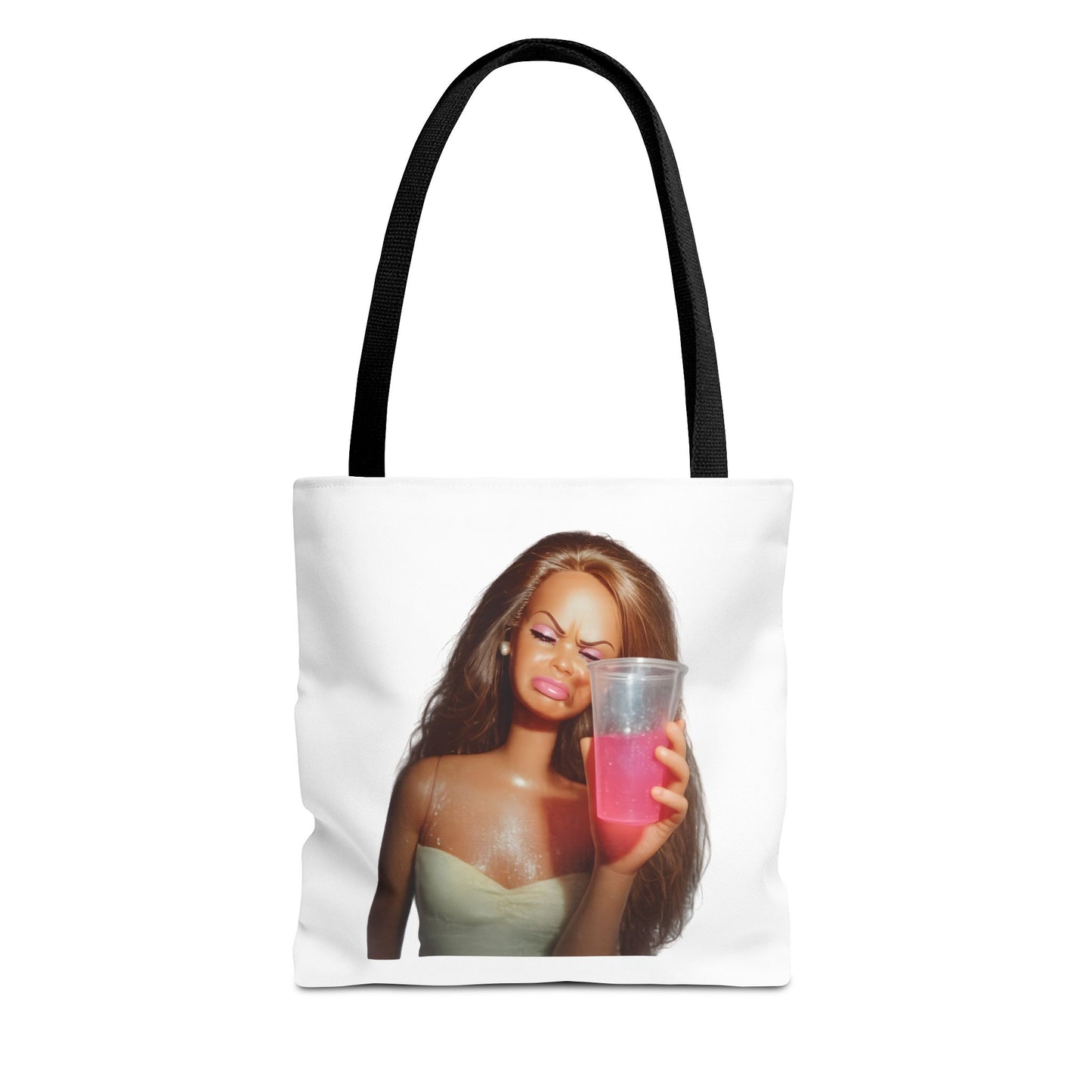 Doll Meme Barbicore Tote Bag – Lustige Puppe mit Pink Drink, Trendy Aesthetic Stoffbeutel für Fans