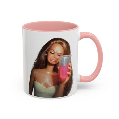Doll Meme Barbicore Tasse | Lustiger Puppen Pink Drink Kaffeebecher | Meme Geschenk für Frauen & Beste Freundin