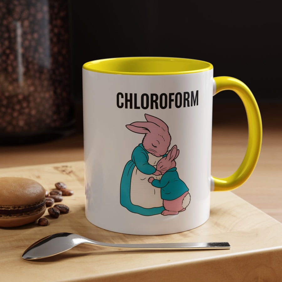CHLOROFORM Mug Lapins - Mug humour noir, cadeau drôle pour fans de sarcasme