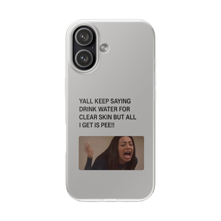 Coque de téléphone mème « Soins de la peau » – « Je ne fais que pisser ! » | Prendre soin de soi avec humour