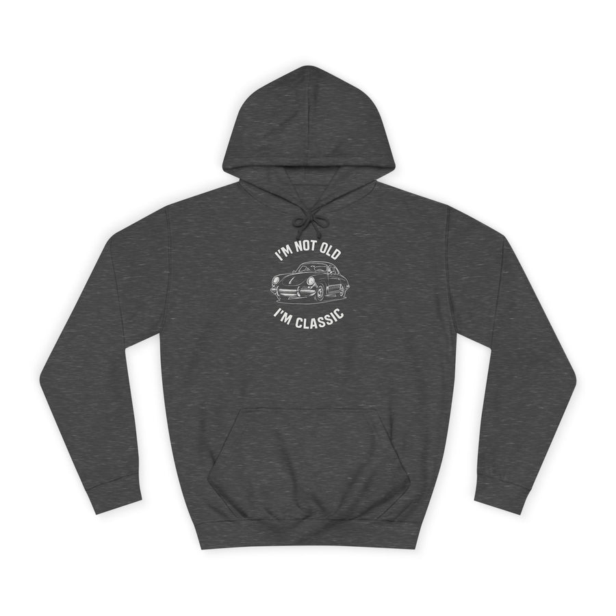 I'm Not Old I'm Classic Sportwagen Hoodie – Oldtimer-Linienzeichnung – Geschenk für Autofans