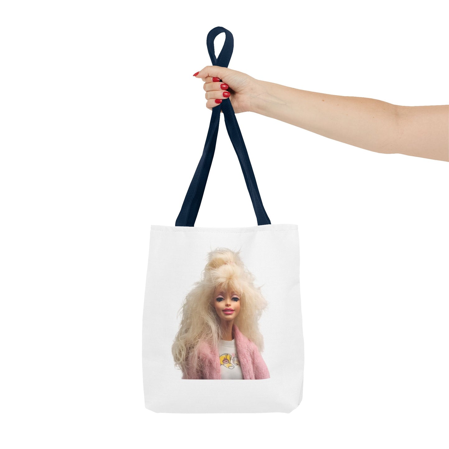 Retro Barbie Puppe Tote Bag – 80er Style Blonde Doll Print, Kult Fashion Shopper für Sammler & Nostalgie-Fans