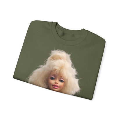 Retro Puppen Portrait T-Shirt Damen | 80er Jahre Blond Doll Fashion Shirt | Pinke Jacke Vintage Style Geschenk
