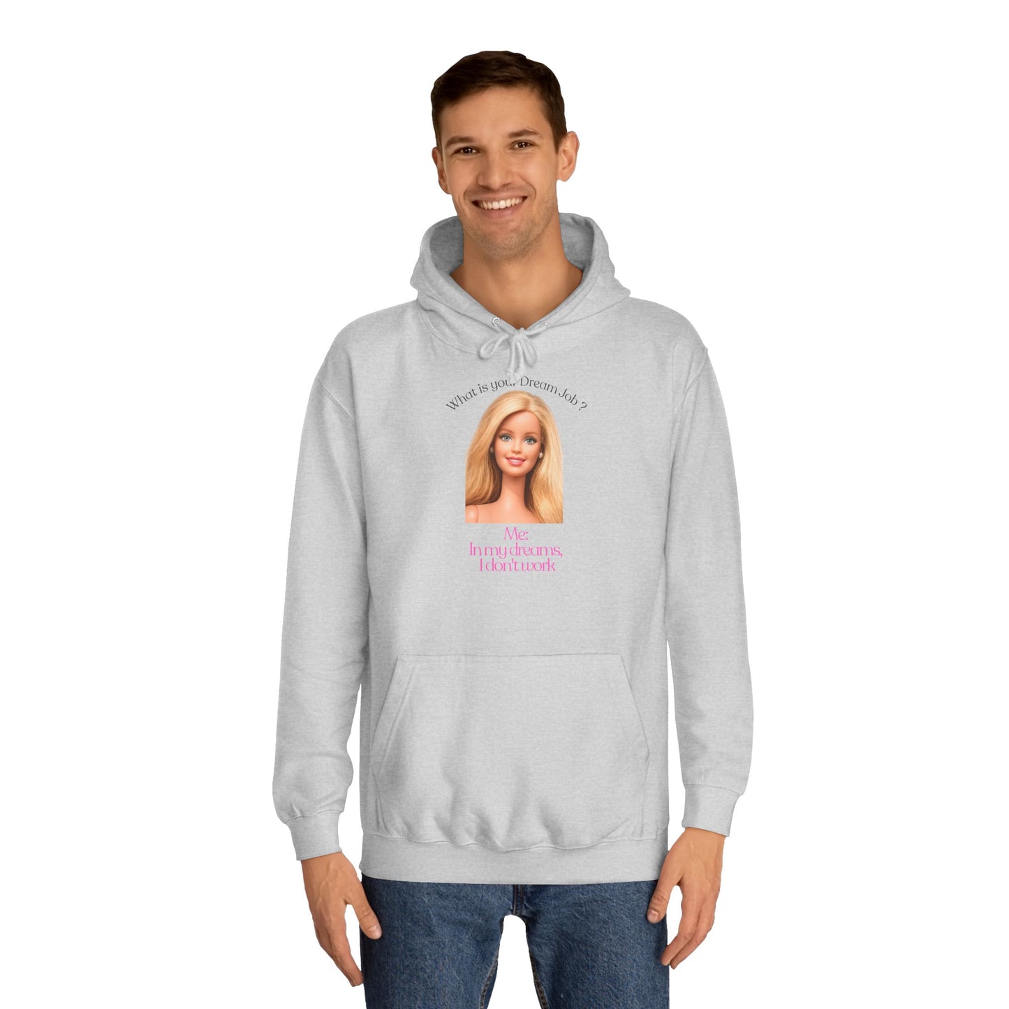 Lustiges Hoodie 'In my dreams I don't work' – Witziger Spruch Traumjob Kapuzenpullover für Faulenzer & Antiarbeit-Fans