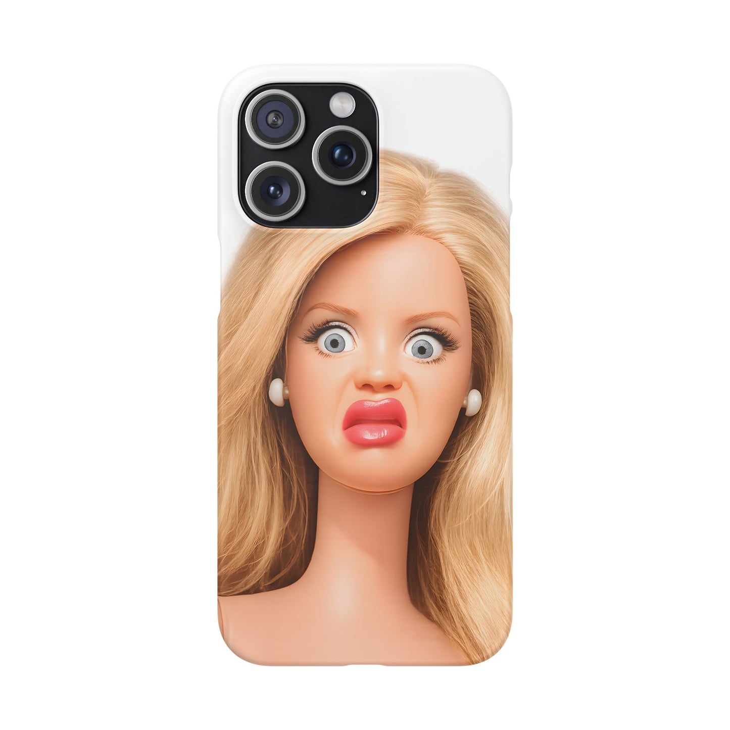 Lustige Handyhülle mit schockiertem Puppen-Gesicht – Meme Handy Case für Humor-Fans & witzige Geschenkidee