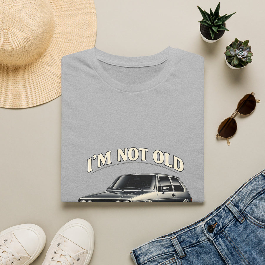 T-shirt VW Golf 1 Oldtimer "I'm Not Old I'm Classic" - T-shirt rétro auto humoristique & cadeau