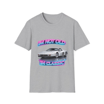 I'm Not Old I'm Classic | Miami Vice T-Shirt | Ferrari Testarossa Retro Shirt