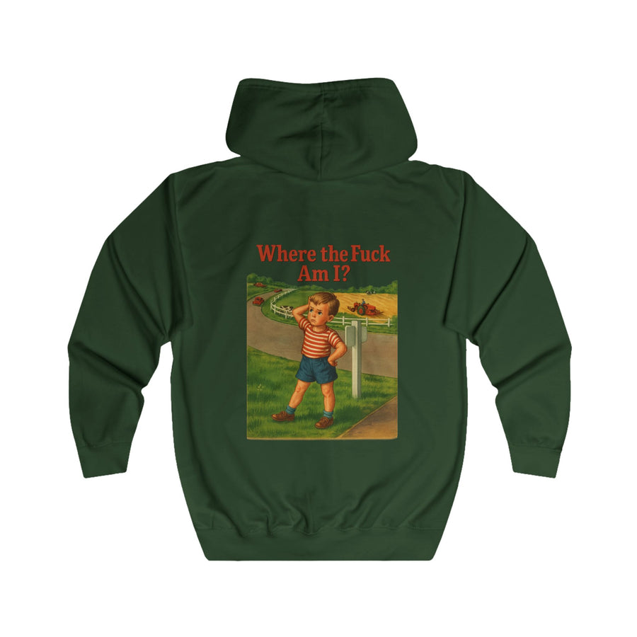 True Insights Where the F*ck Am I? Zip-Hoodie – Vintage-Motiv mit nostalgischem Lost-Boy