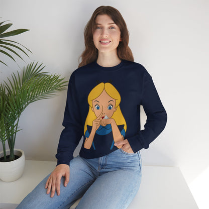 Sweatshirt – Satire Sweatshirt – "Alice im Rausch" Pop-Art Design | True Insights Design mit Humor
