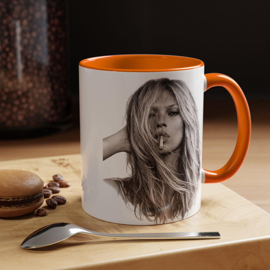 Mug Kate Moss – Portrait Iconique Noir & Blanc | Cadeau Légende de la Mode