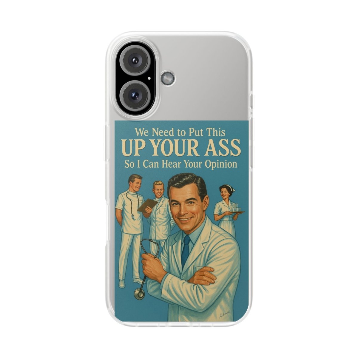 Handyhülle „Doctor’s Opinion“ – Retro-Arzt mit schwarzem Humor-Phone Case-True Insights