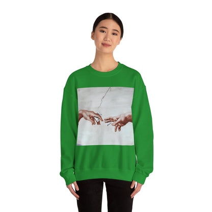 Sweatshirt – The Deal Sweatshirt – Satirische Kunst trifft Streetwear | Michelangelo Meme Design | True Insights Design mit Humor