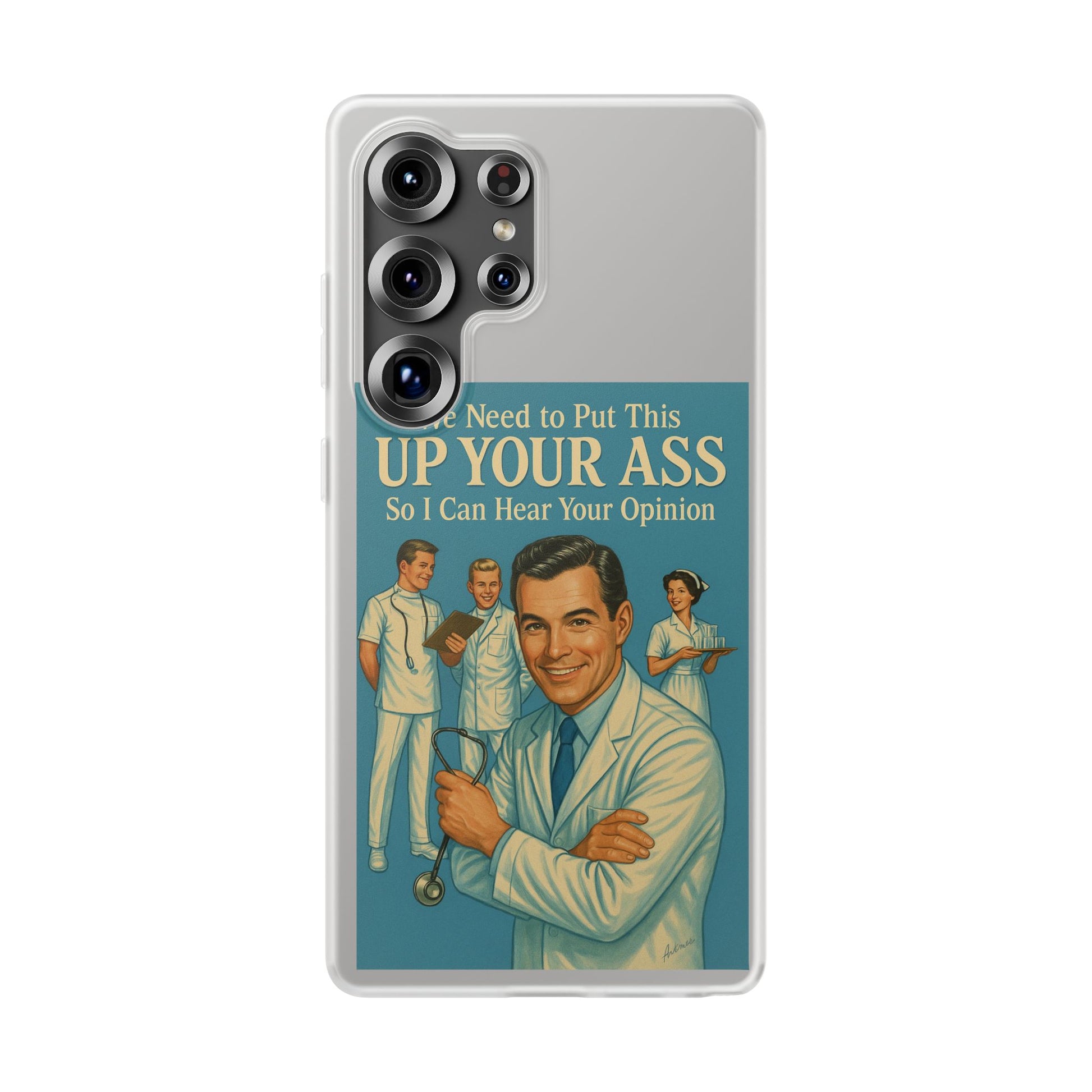 Handyhülle „Doctor’s Opinion“ – Retro-Arzt mit schwarzem Humor-Phone Case-True Insights