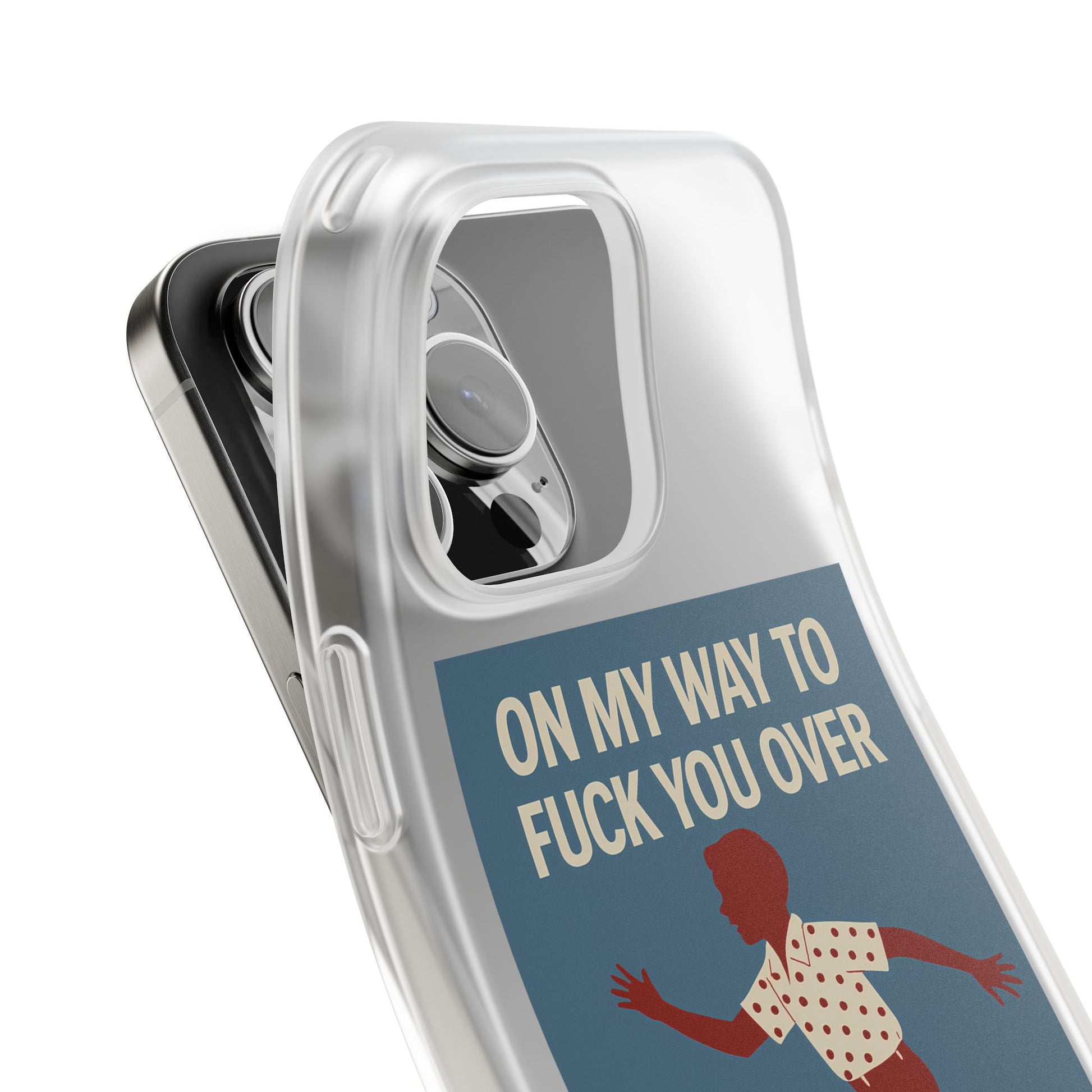 Sarkastische Handyhülle – „On my way to f*ck you over“ | Retro-Rennkind mit Punch-Phone Case-True Insights