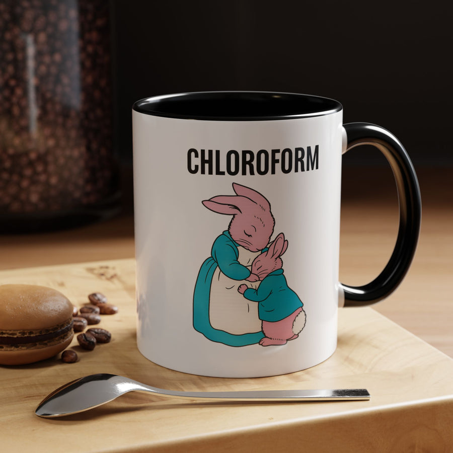 CHLOROFORM Mug Lapins - Mug humour noir, cadeau drôle pour fans de sarcasme