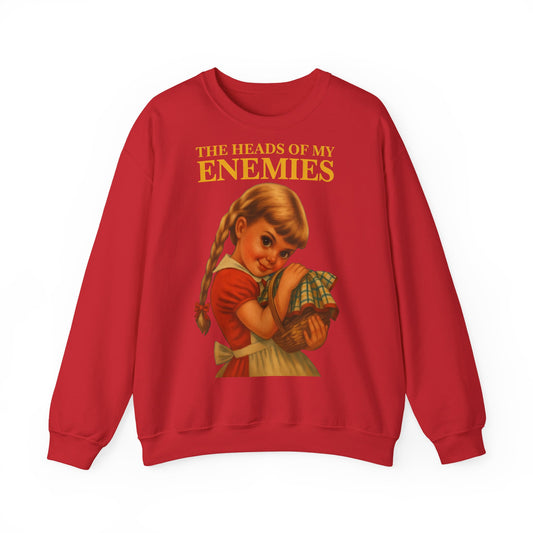 Sweatshirt „The Heads of My Enemies“ – Subversive Kunst zum Anziehen